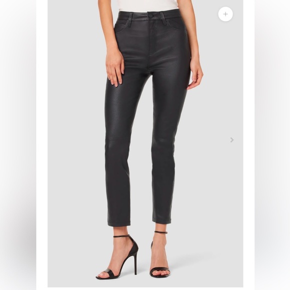 NWT Hudson Harlow Ultra High-Rise Cigarette Leather Ankle Pant